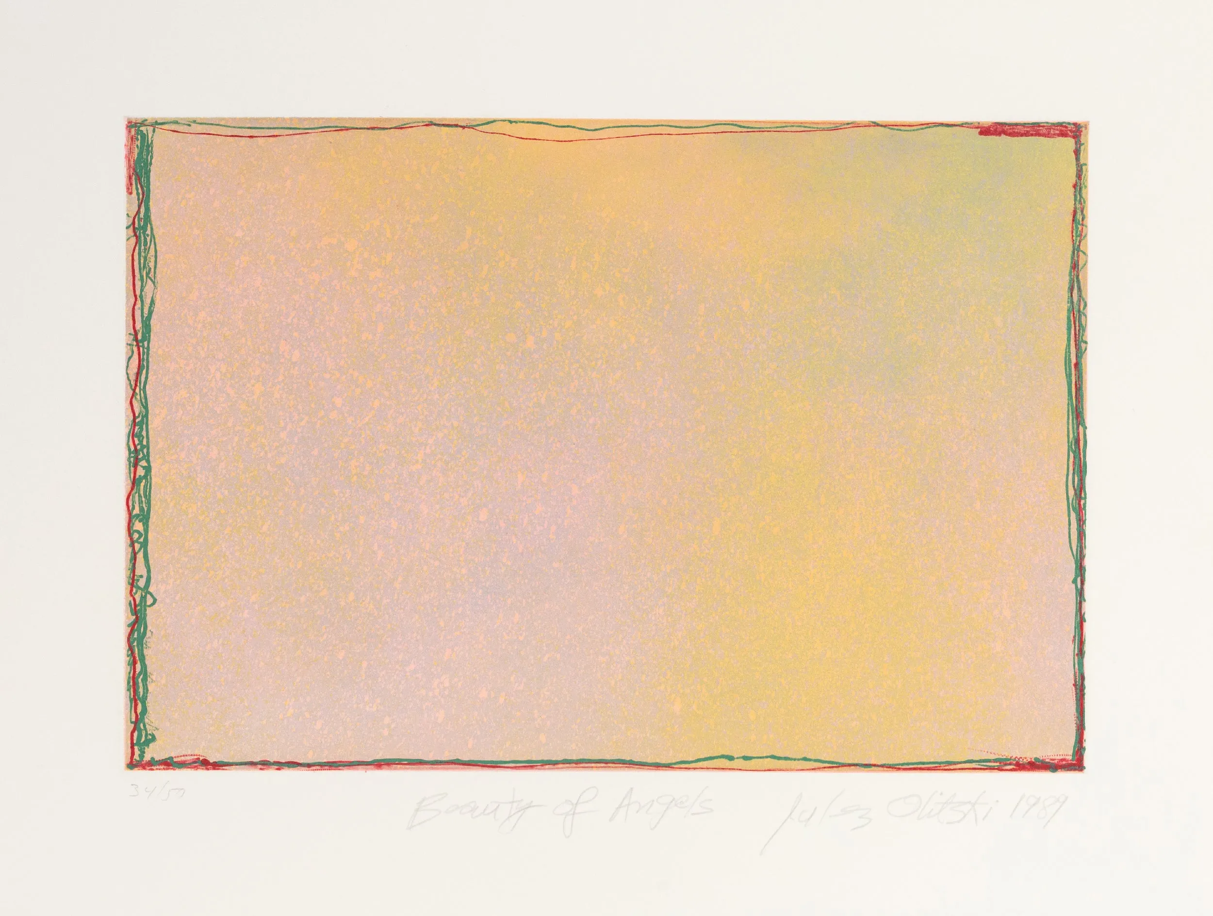 JULES OLITSKI "BEAUTY OF ANGELS" AQUATINT, 1989
