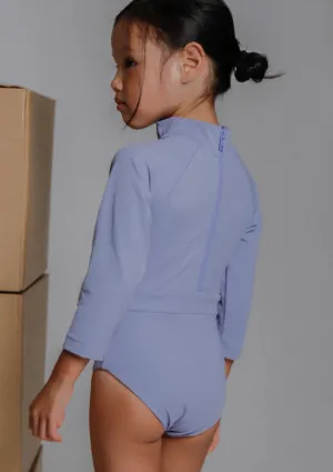June Girls Long Sleeve One Piece - Berry