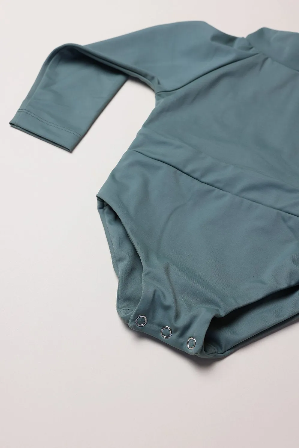 June Girls Long Sleeve One Piece - Moss