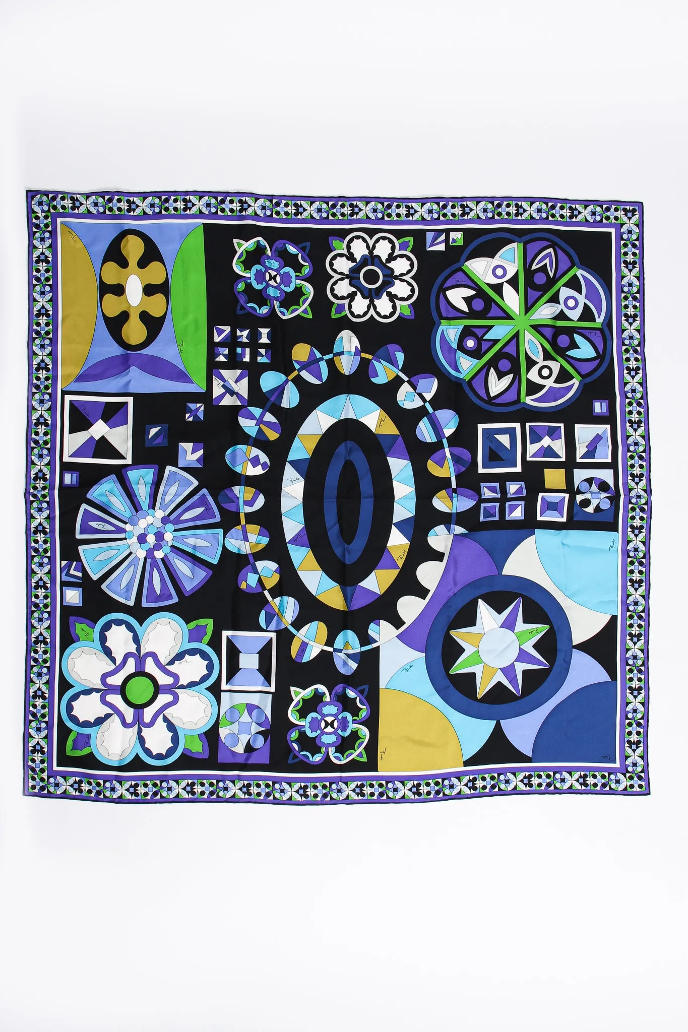 Kaleidoscope Print Silk Scarf