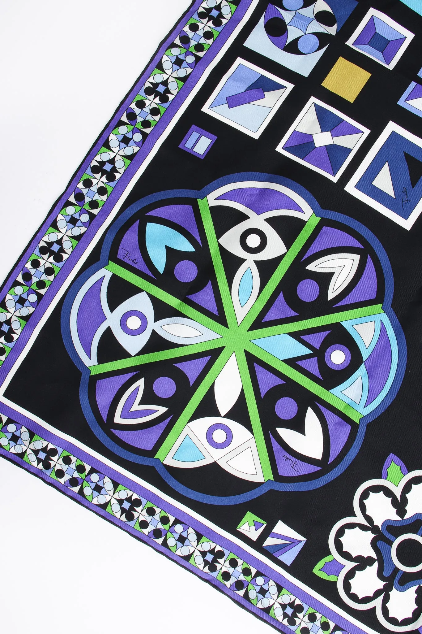 Kaleidoscope Print Silk Scarf