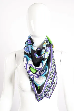 Kaleidoscope Print Silk Scarf