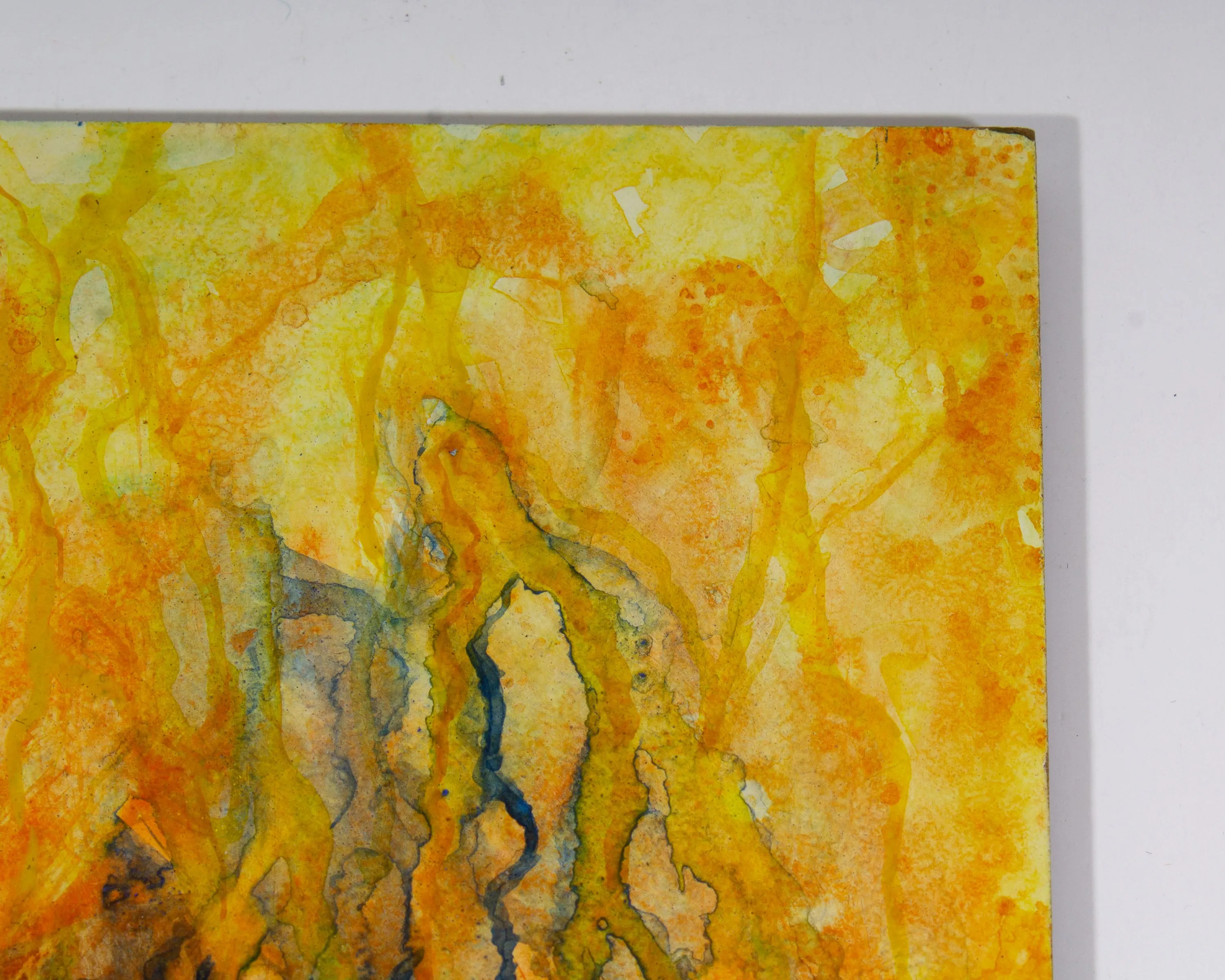 Kathy Draper Signed “Roots” Oil on Board Abstract Painting