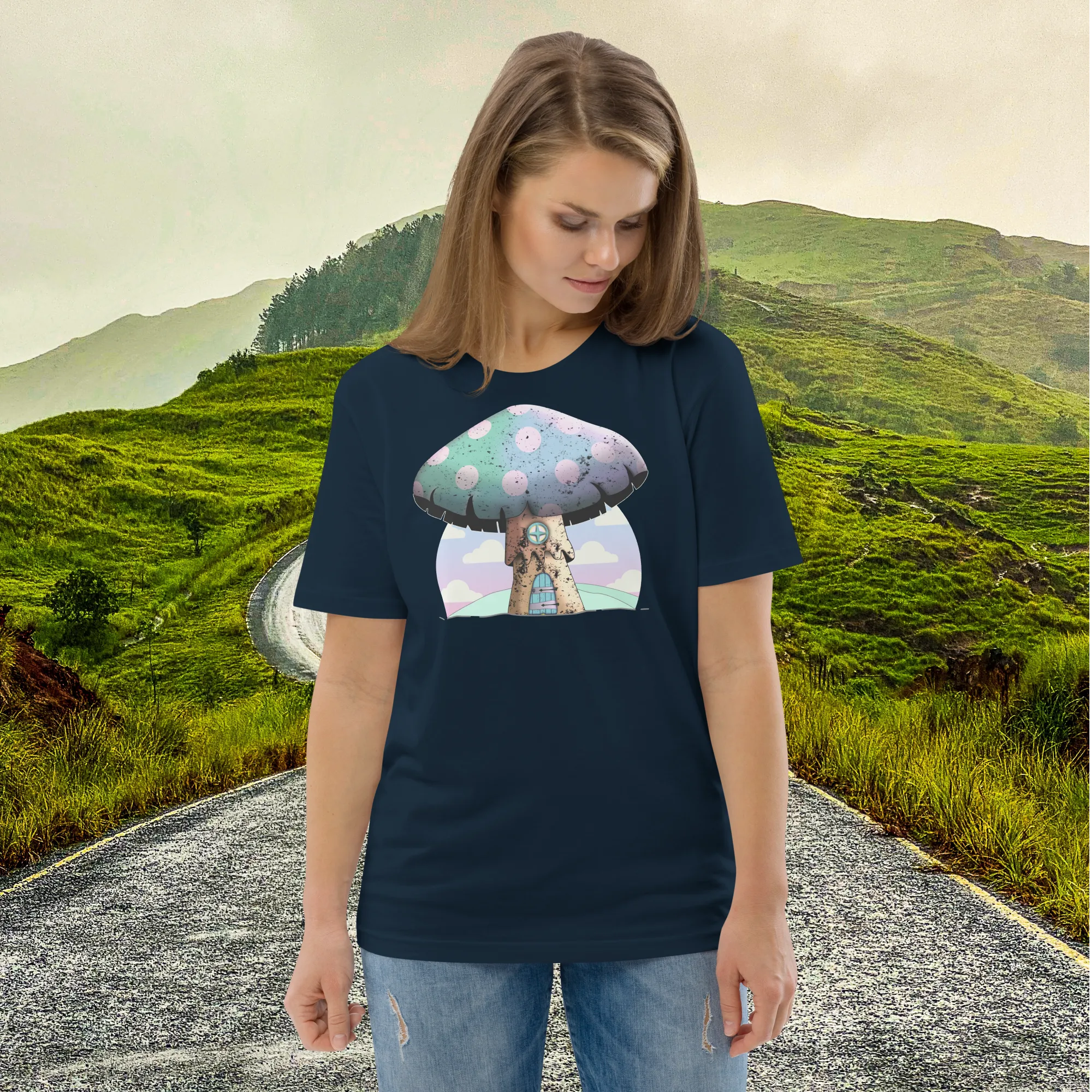 Kawaii Mushroom Organic T-shirt