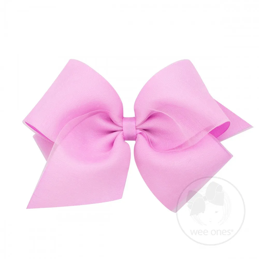 King Overlay Grosgrain Bow on Clippie