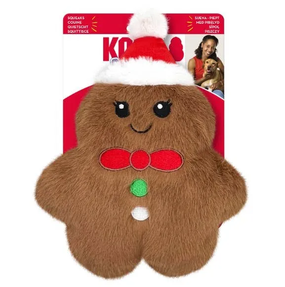 KONG Holiday Snuzzles Gingerbread Plush Dog Toy