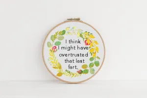 Last Fart Cross Stitch Pattern #959