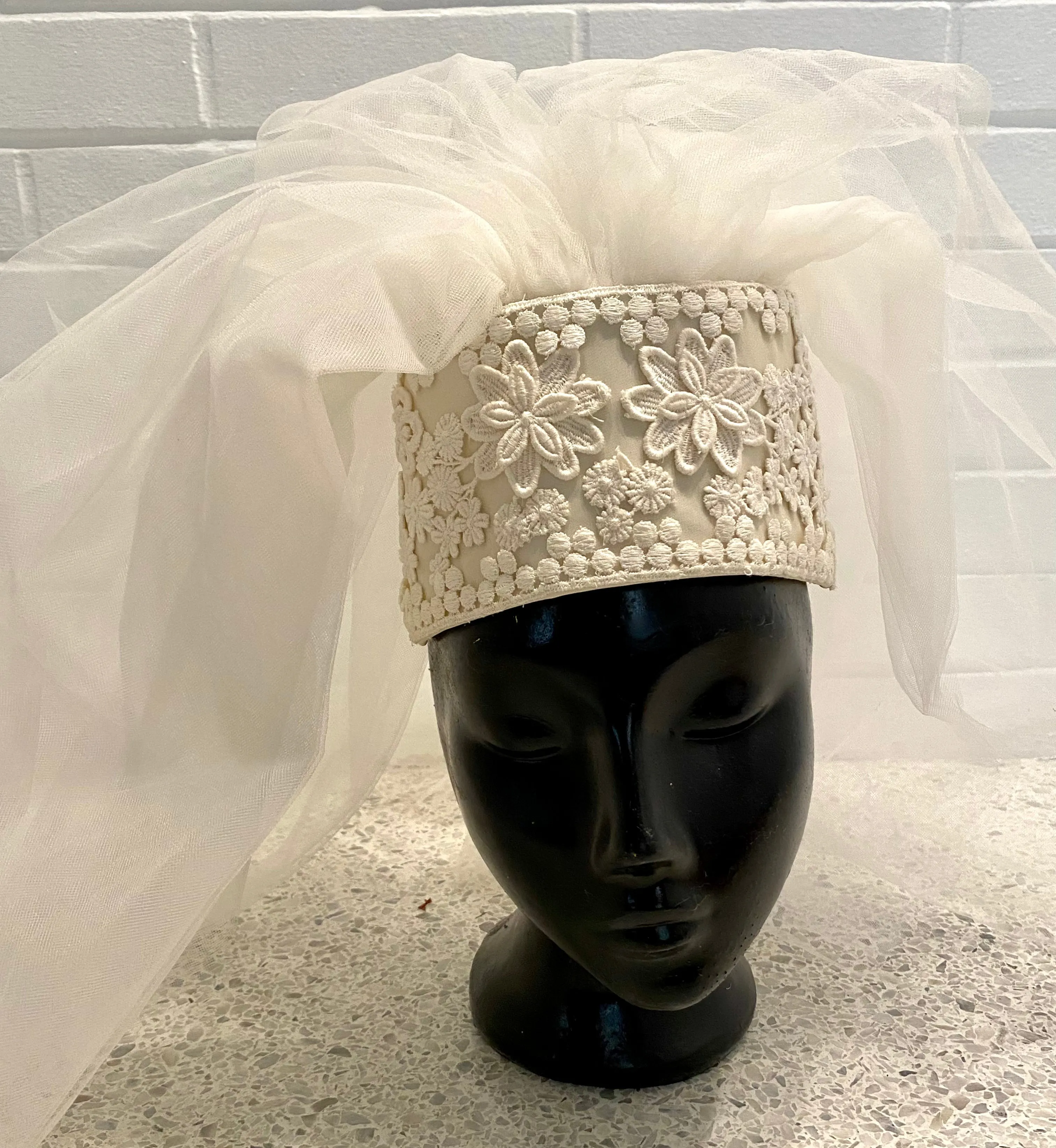 Late 60s/ Early 70s Bridal Originals Wedding Dress, Detachable Train & Veil