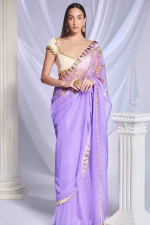 Lavender Love Potion saree set