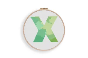 Letter x Cross Stitch Pattern #1752