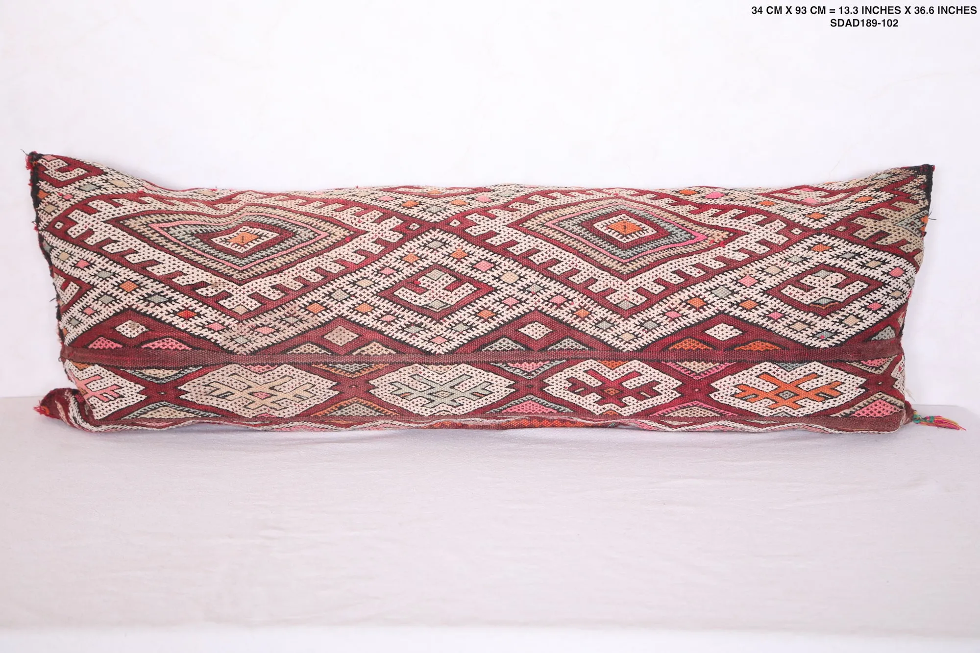 Long Moroccan pillow 13.3 INCHES X 36.6 INCHES