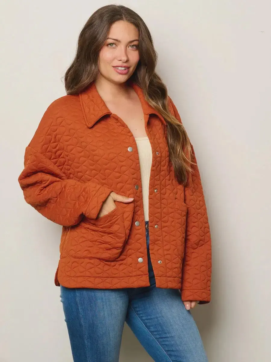 LONG SLEEVE BUTTON UP DETAILED JACKET