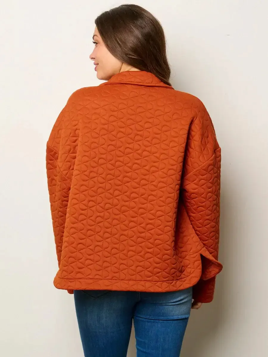 LONG SLEEVE BUTTON UP DETAILED JACKET