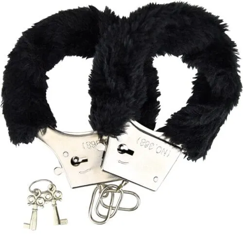 Loving Joy Furry Handcuffs -  Adjustable Cuffs with Quick-Release Unlocking System