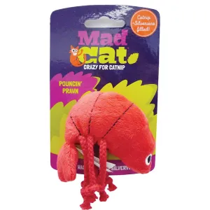 Mad Cat Pouncin' Prawn Toy with Catnip & Silvervine