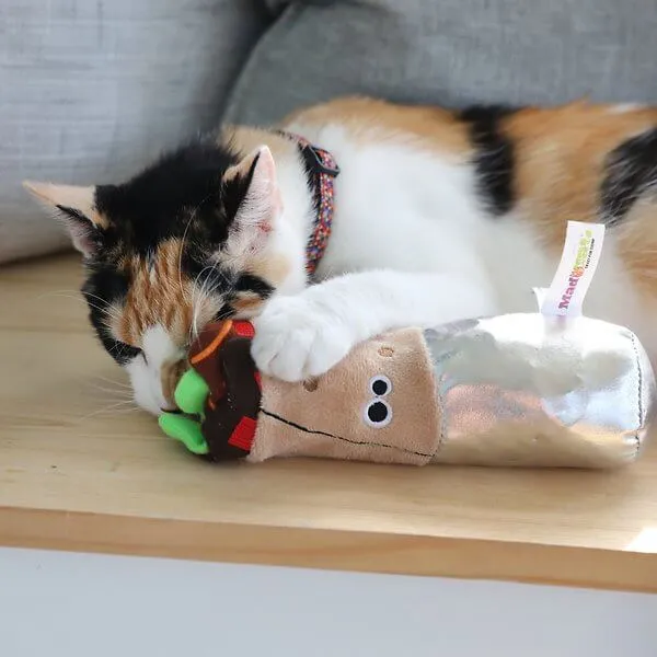 Mad Cat Purrito Kicker Cat Toy with Catnip & Silvervine