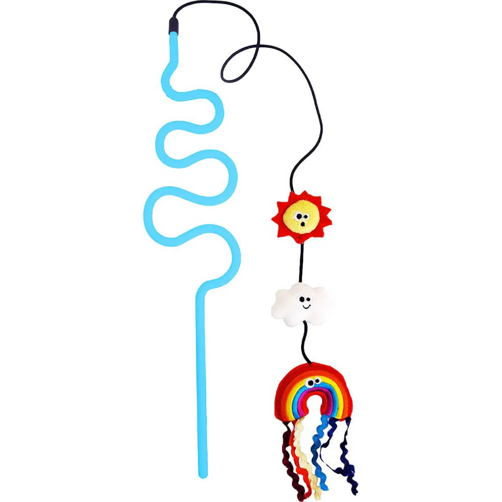 Mad Cat Rainbow Chaser Wand with Catnip & Silvervine