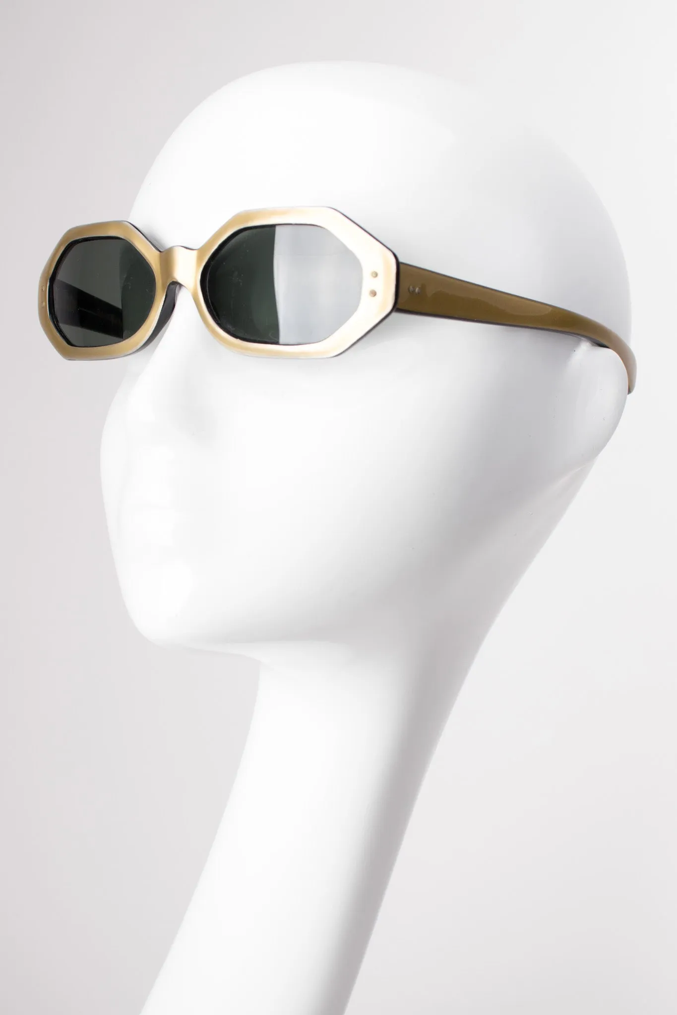 Matte Gold Octagonal Sunglasses