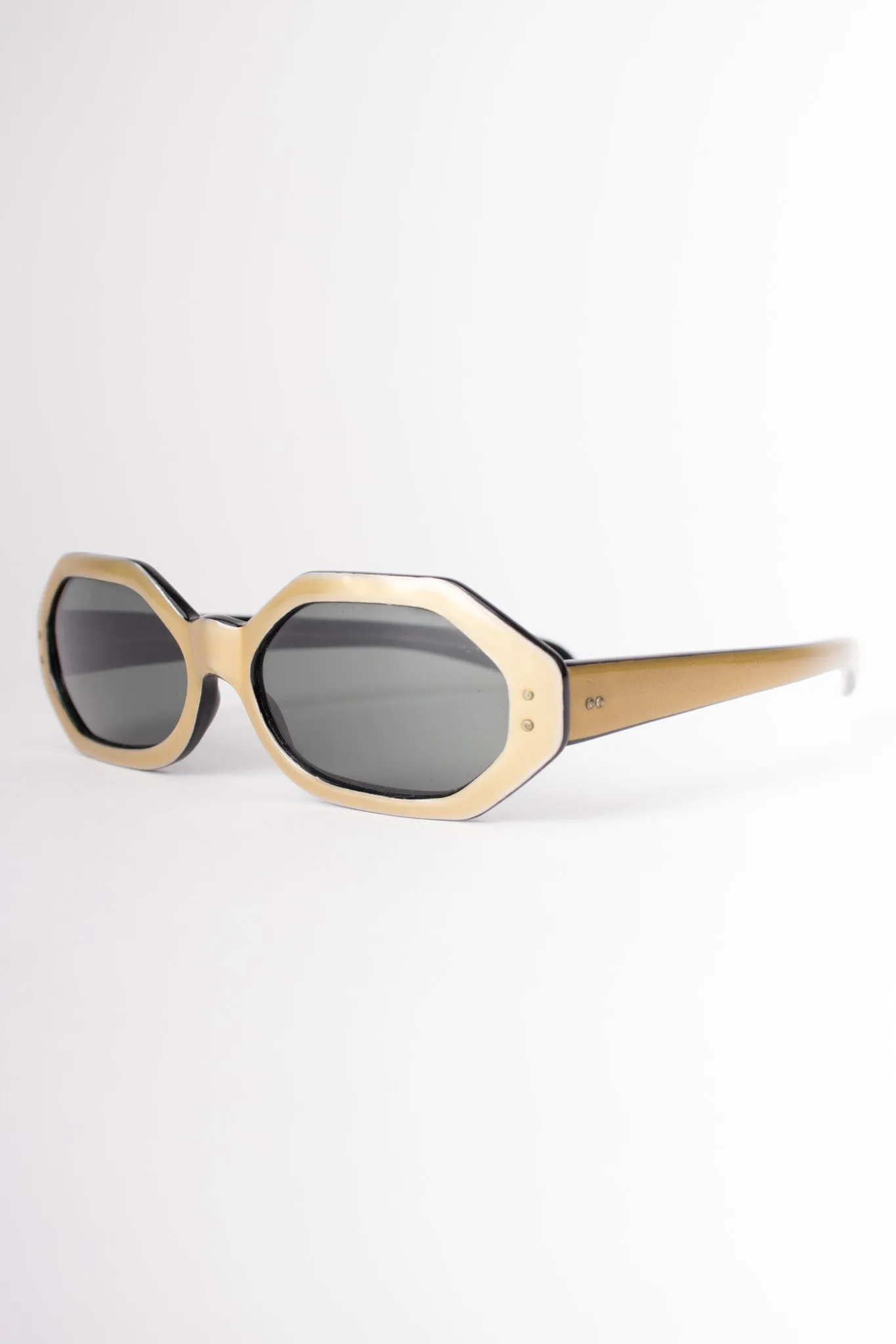 Matte Gold Octagonal Sunglasses