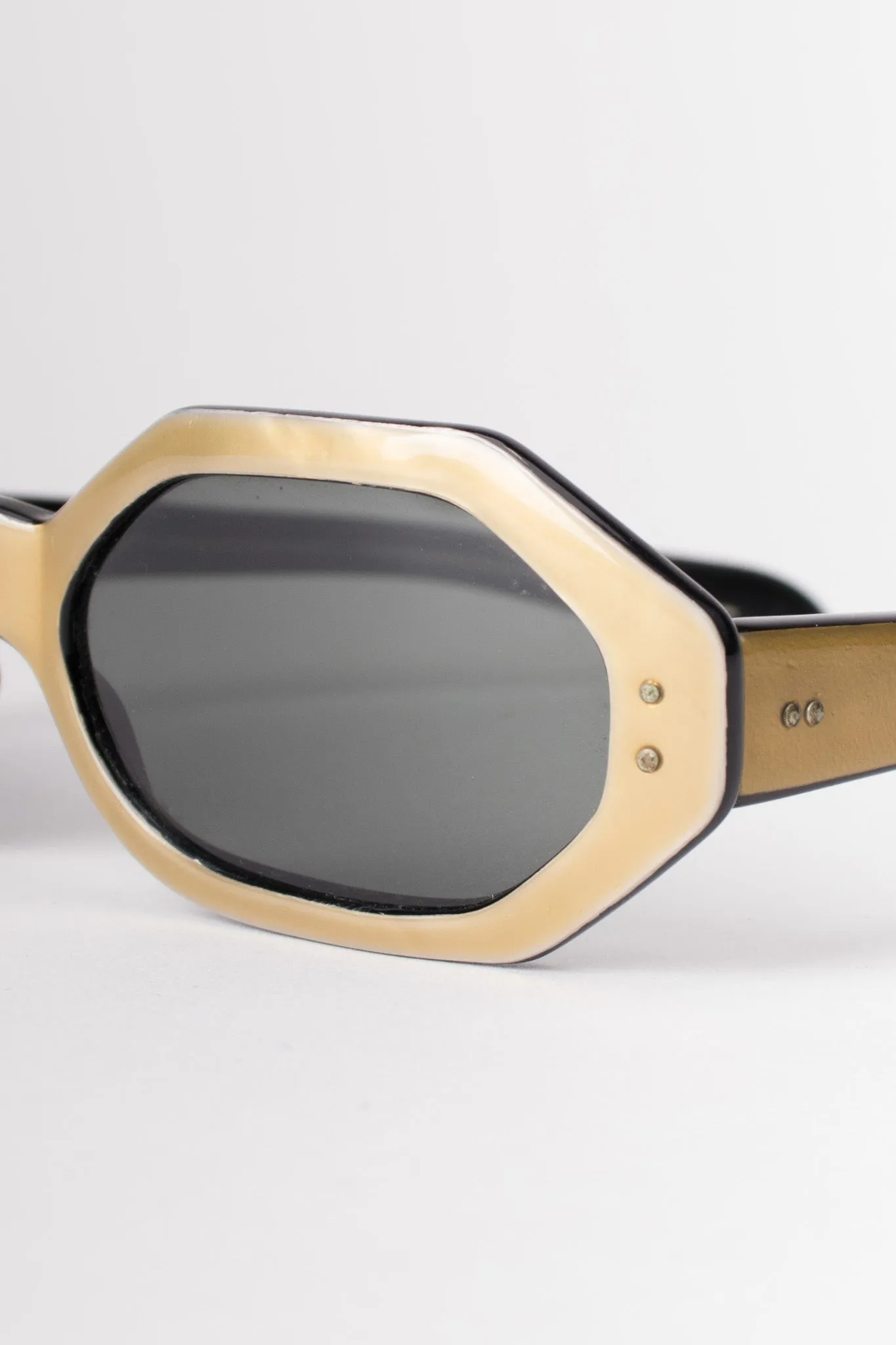 Matte Gold Octagonal Sunglasses