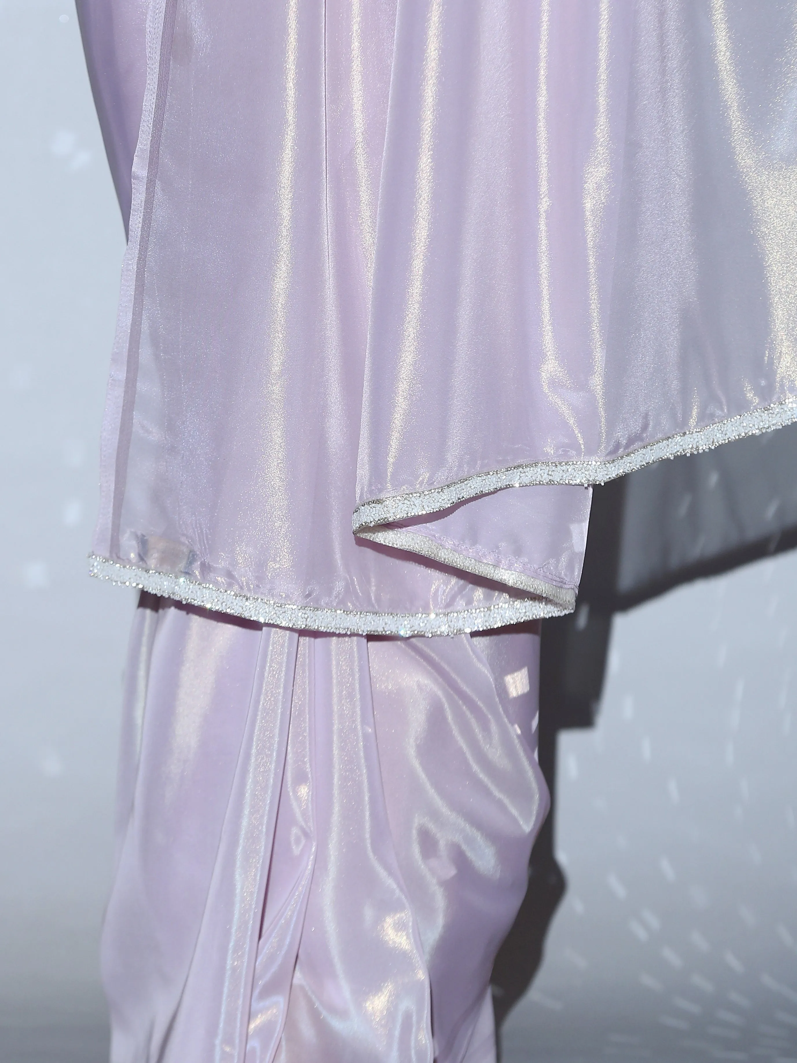 Mauve Gold Cosmic Organza Saree