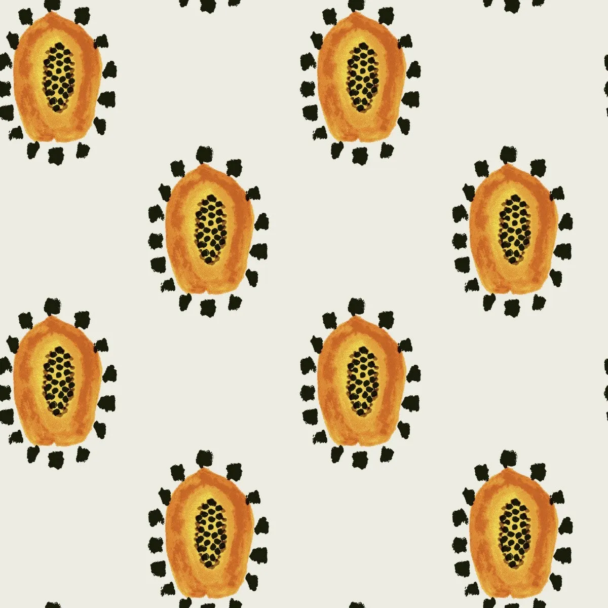 Maya'S Papayas Papaya Orange MA485 Self-Adhesive Wallpaper