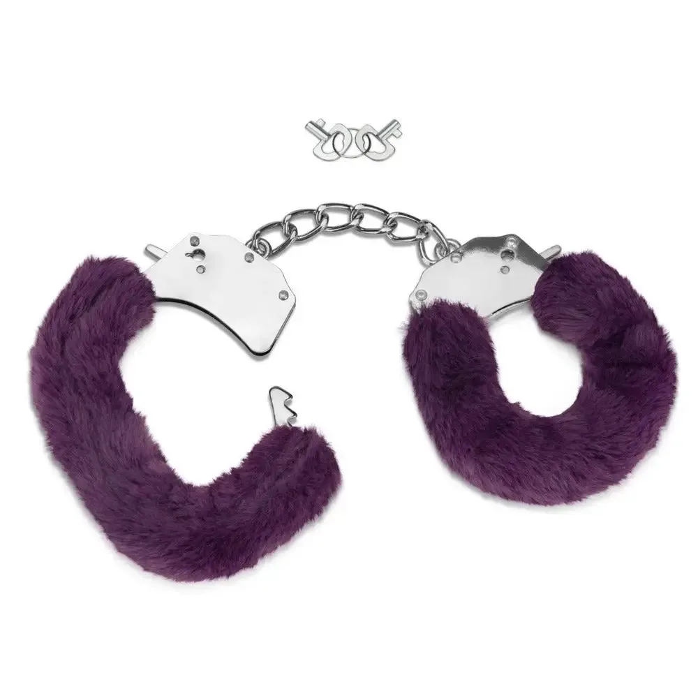 Me you us Furry Purple Bondage Handcuffs for Bdsm Play