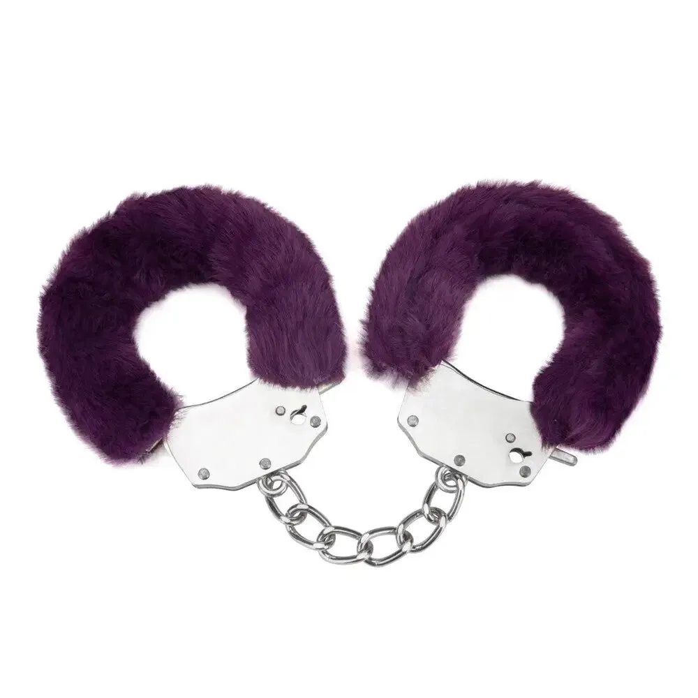 Me you us Furry Purple Bondage Handcuffs for Bdsm Play