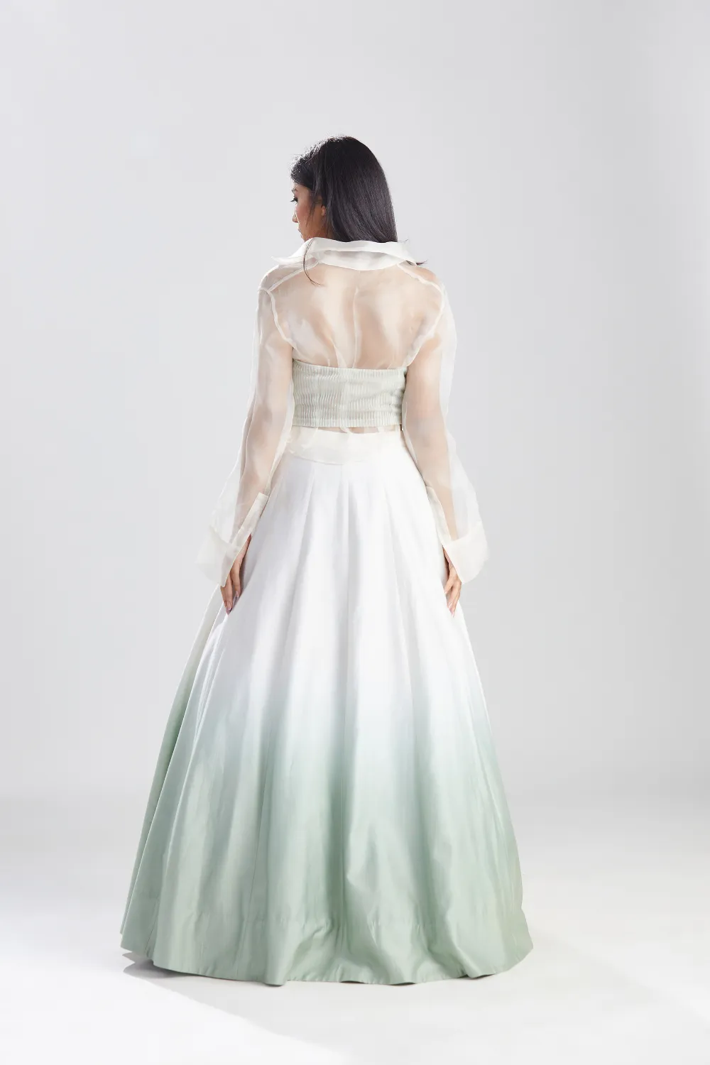 Noor Celadon Vrit Corset with Skirt