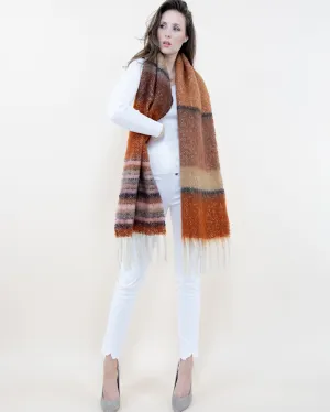 Nouvel Rust Winter Shawl