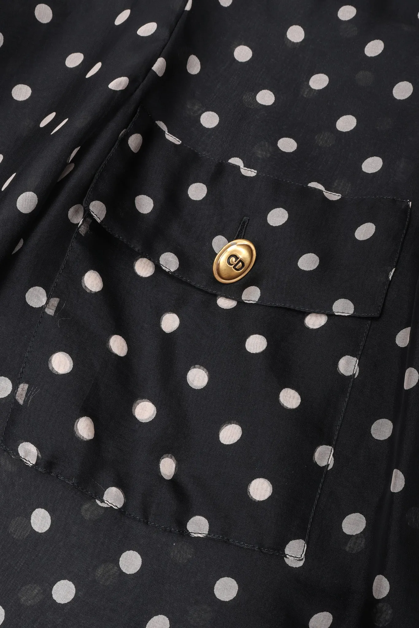 Numbered Organza Dot Blouse