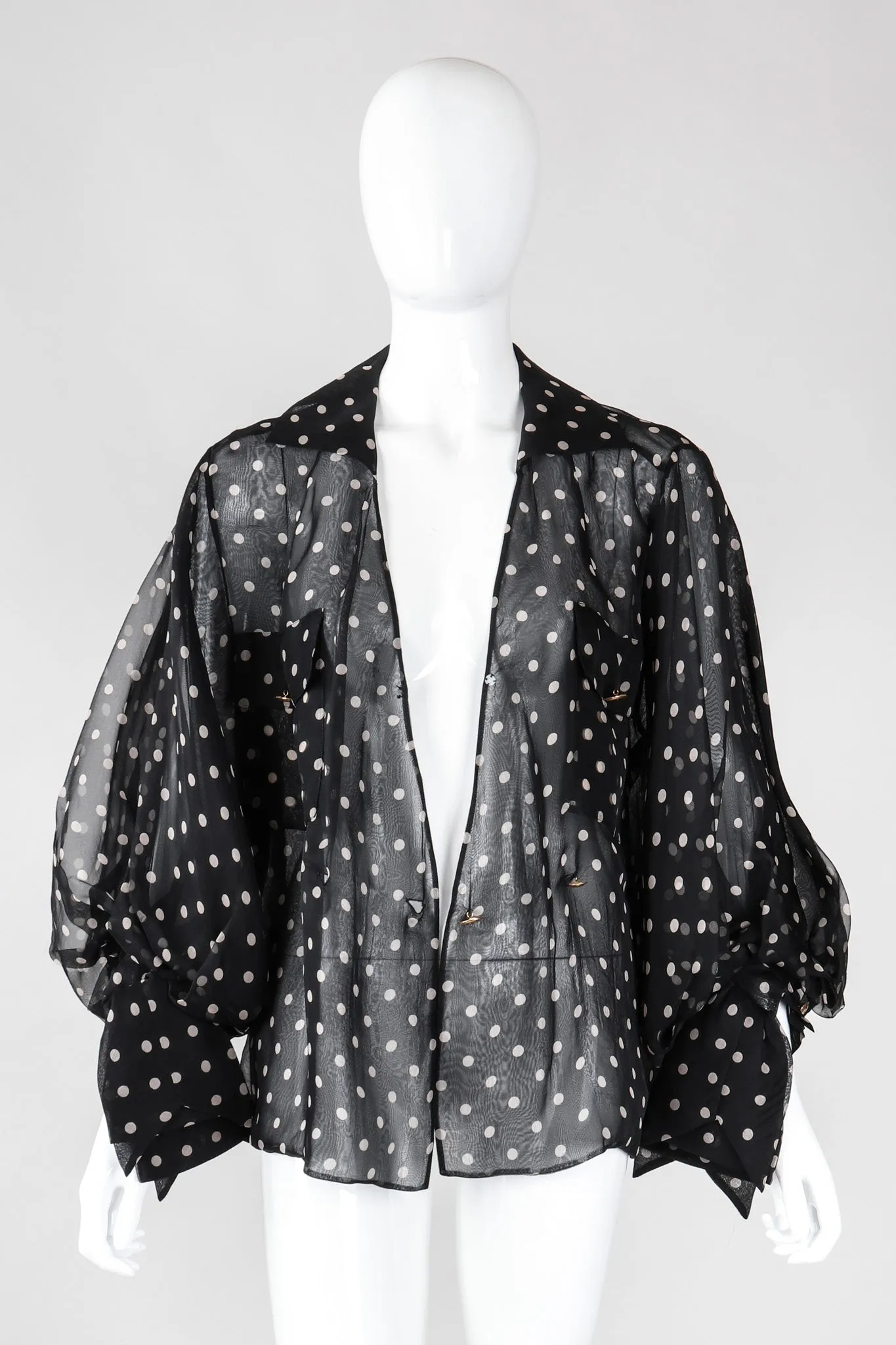 Numbered Organza Dot Blouse