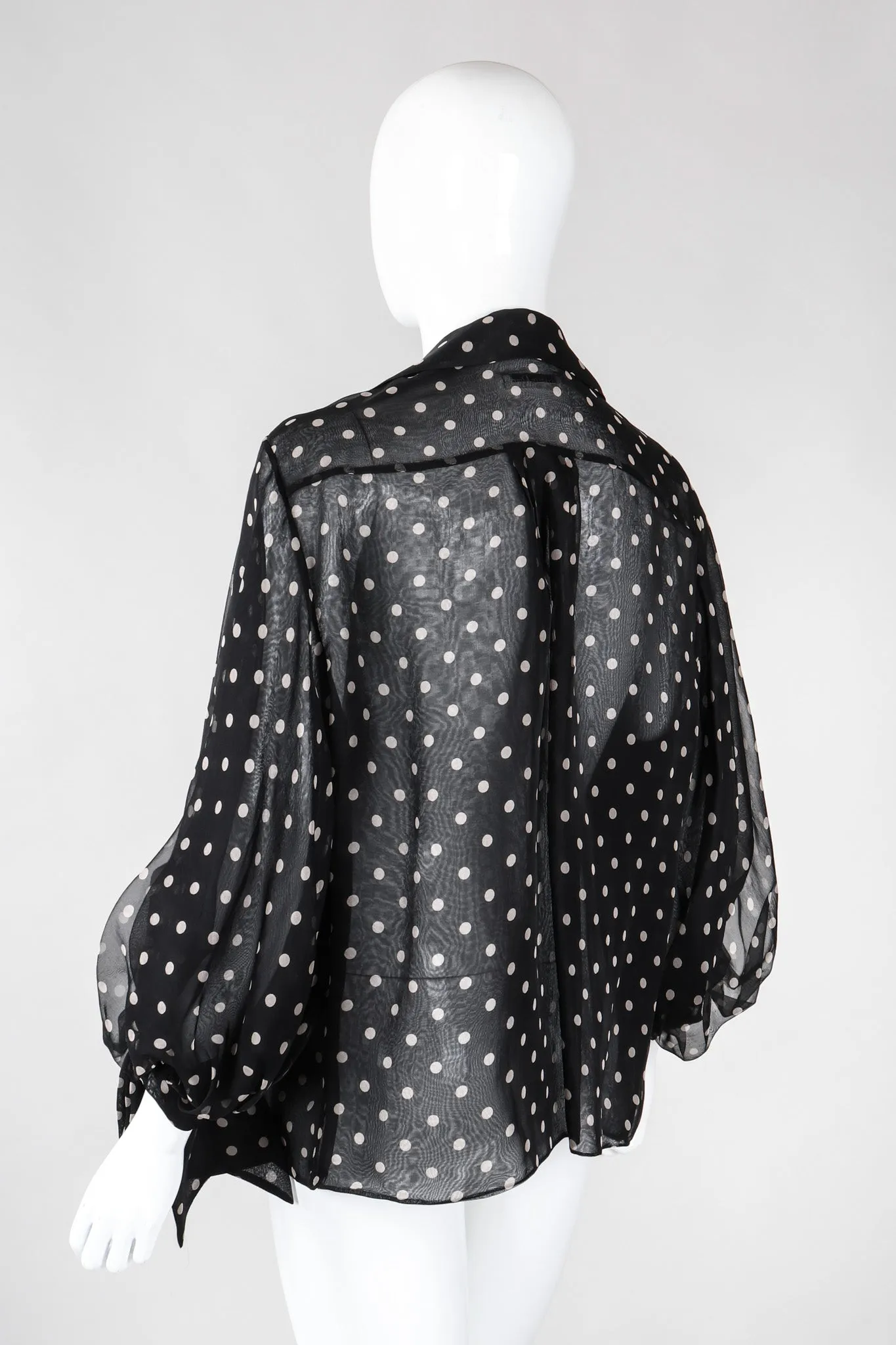 Numbered Organza Dot Blouse