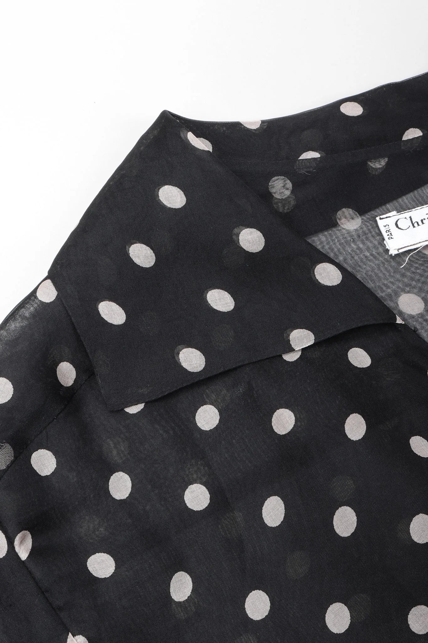Numbered Organza Dot Blouse