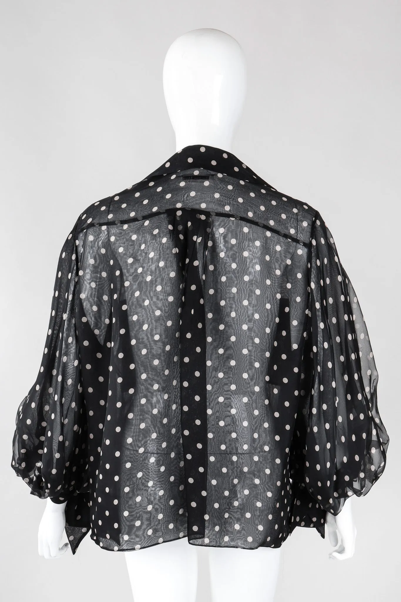 Numbered Organza Dot Blouse