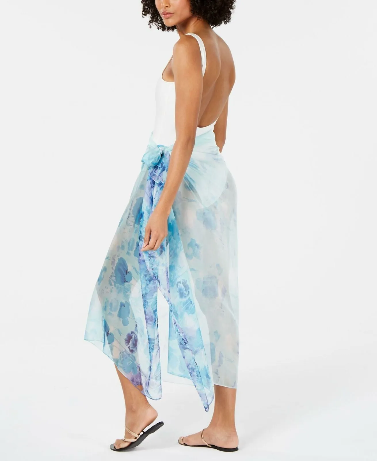 NWT Cejon Womens Ethereal Peony Flower-Print Oversized Wrap. P0171 One Size