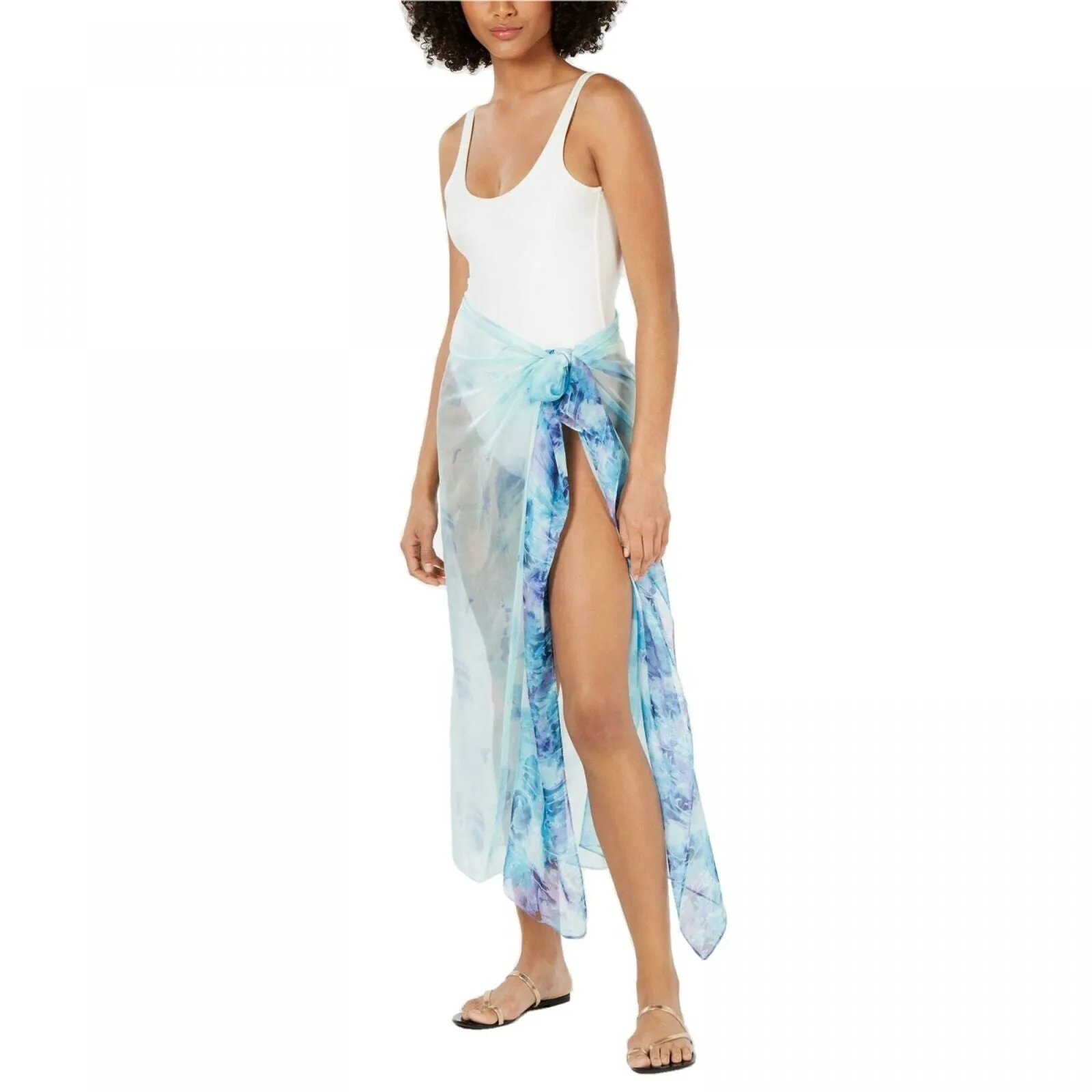 NWT Cejon Womens Ethereal Peony Flower-Print Oversized Wrap. P0171 One Size