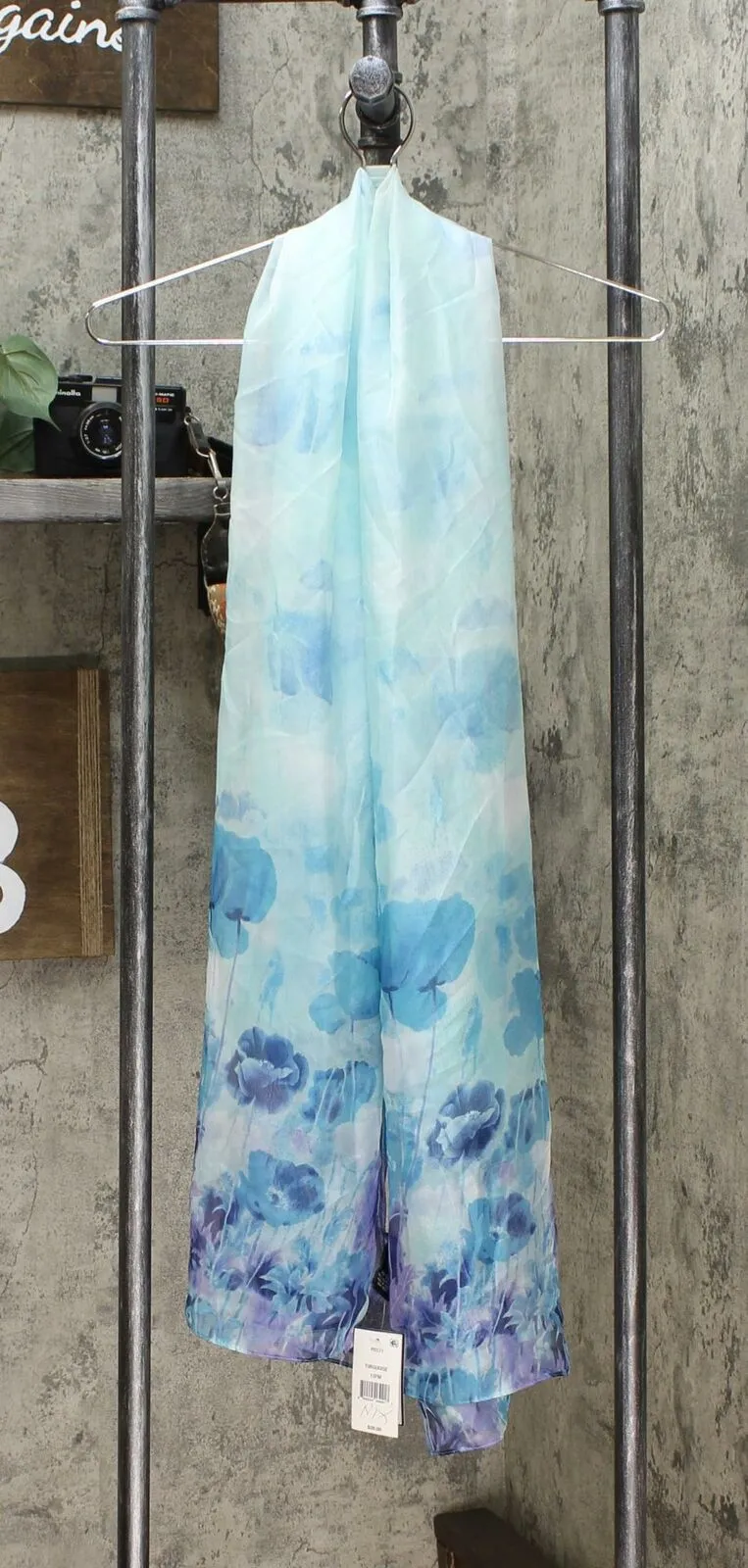 NWT Cejon Womens Ethereal Peony Flower-Print Oversized Wrap. P0171 One Size