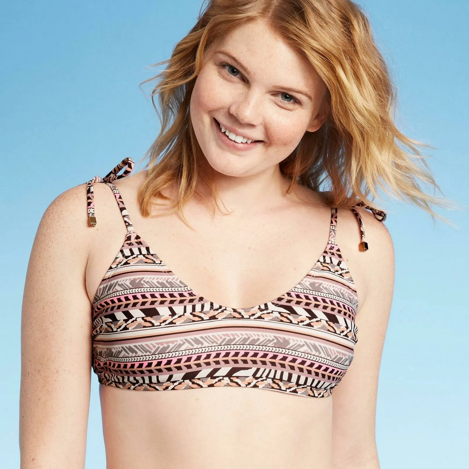 NWT Xhilaration Juniors' Shoulder Tie Bralette Bikini Swim Top. AFK03T X-Small