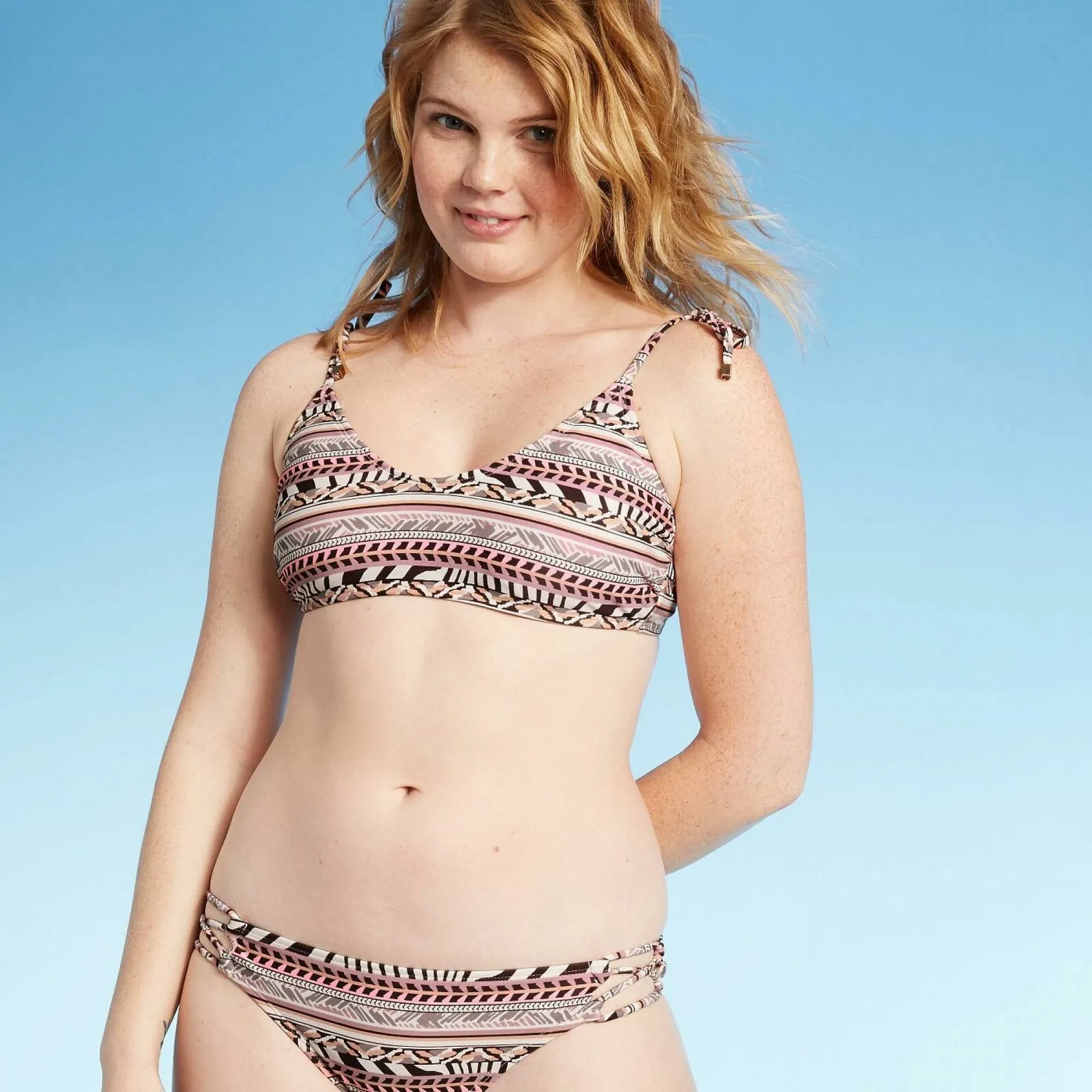 NWT Xhilaration Juniors' Shoulder Tie Bralette Bikini Swim Top. AFK03T X-Small