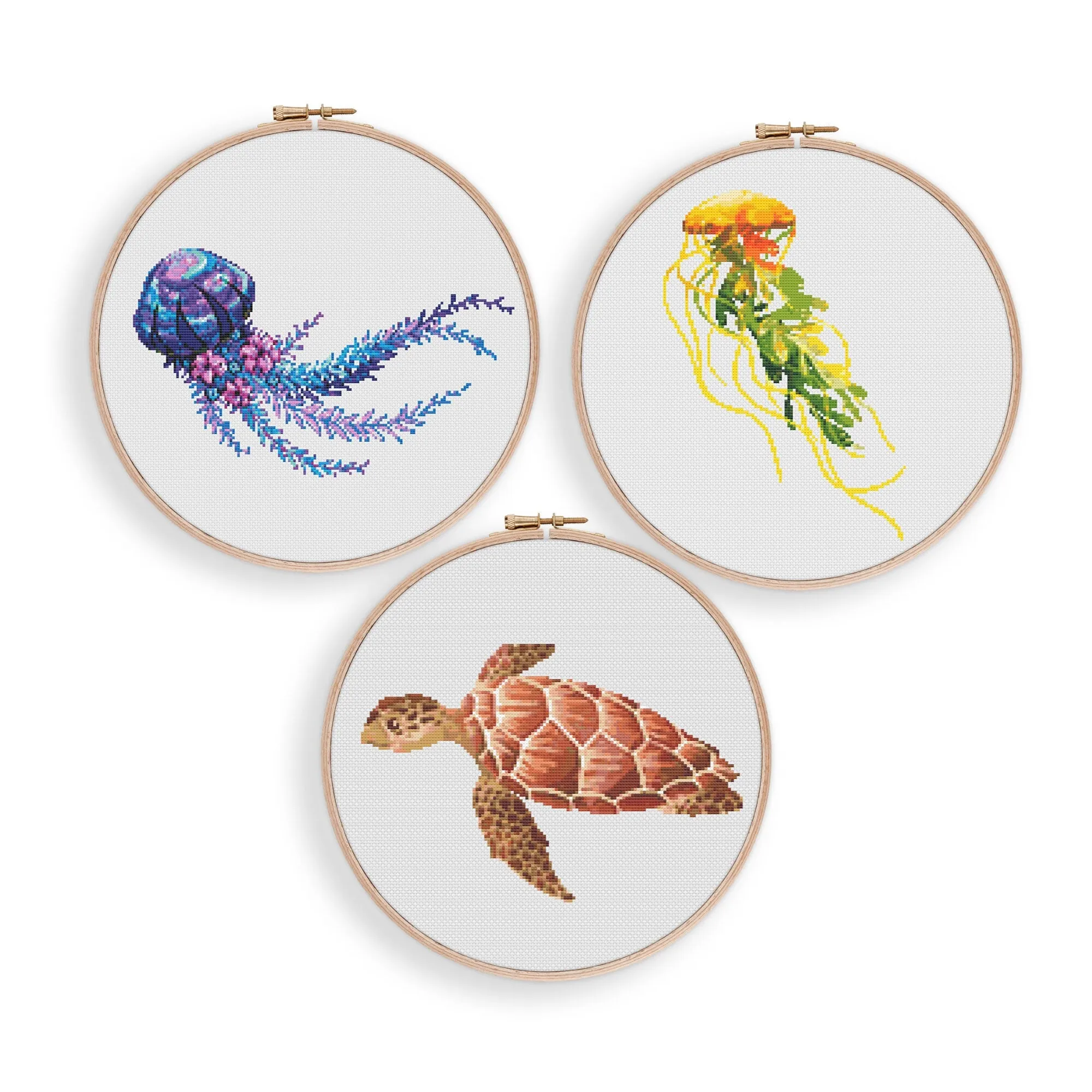 Ocean Set Cross Stitch Pattern