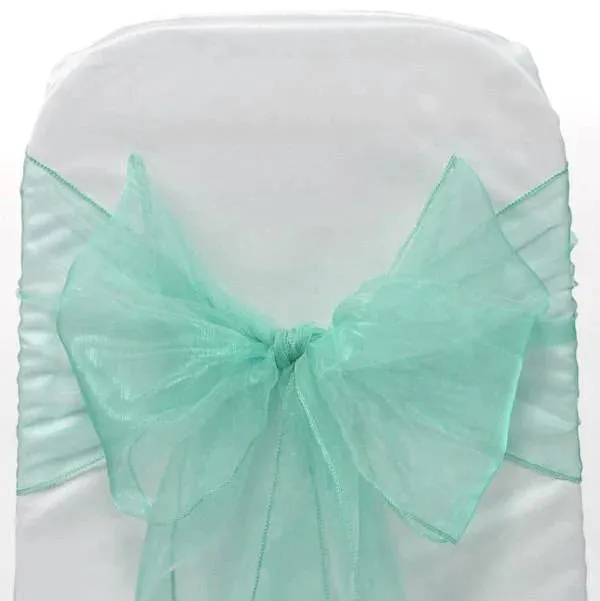 Organza Chair Bow Sash, 9-inch, 10-feet, 6-piece