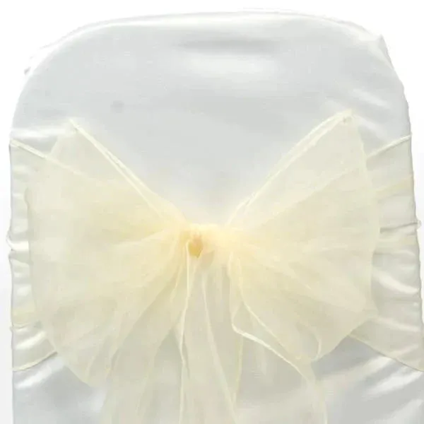 Organza Chair Bow Sash, 9-inch, 10-feet, 6-piece