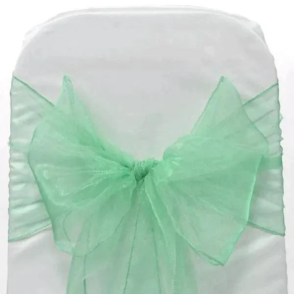 Organza Chair Bow Sash, 9-inch, 10-feet, 6-piece