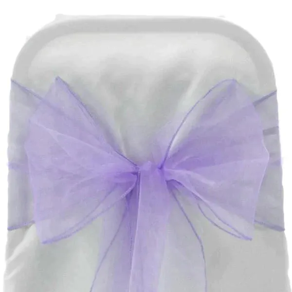 Organza Chair Bow Sash, 9-inch, 10-feet, 6-piece