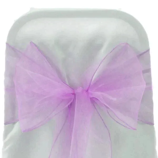 Organza Chair Bow Sash, 9-inch, 10-feet, 6-piece