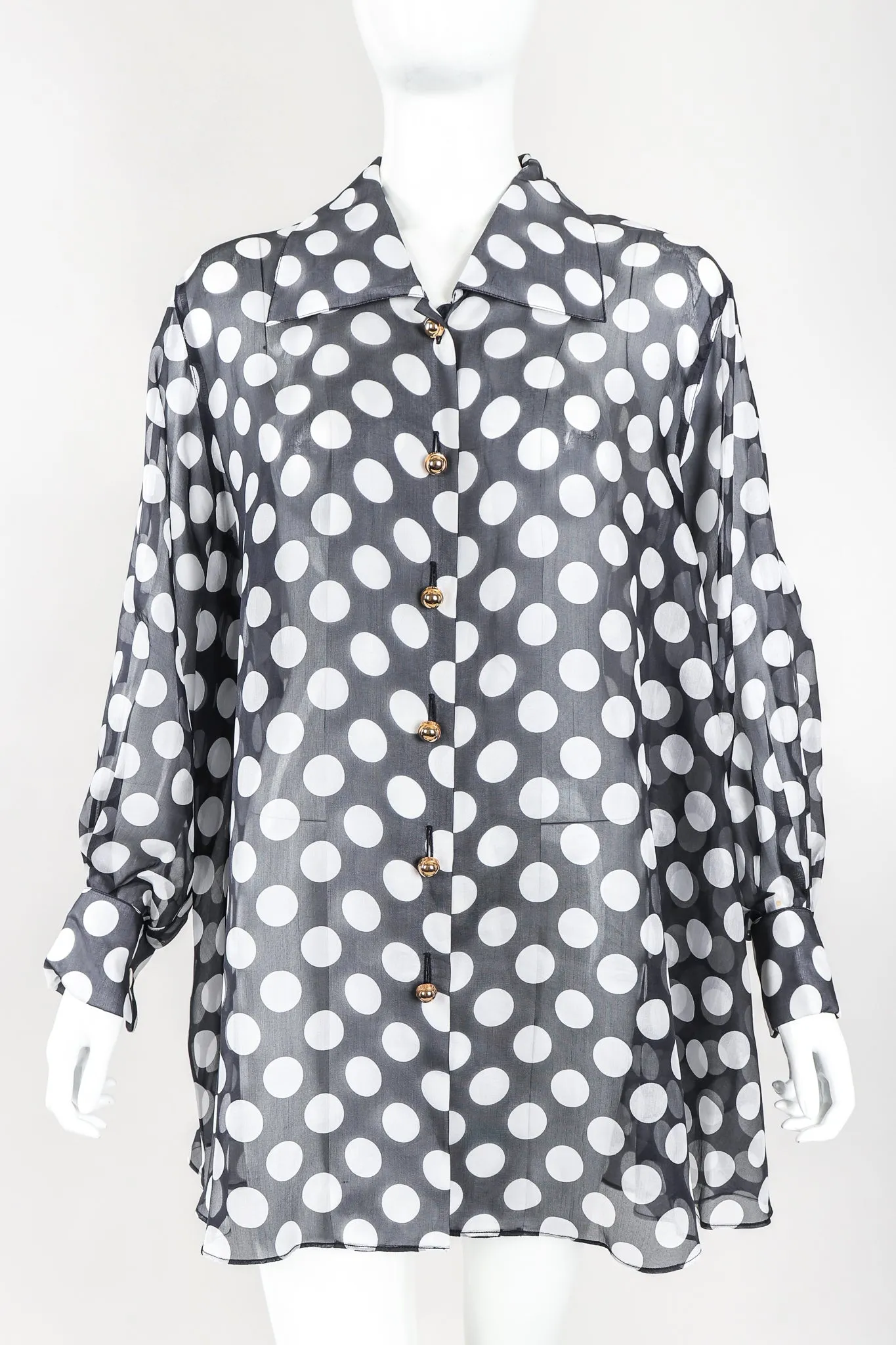 Organza Polka Dot Swing Shirt