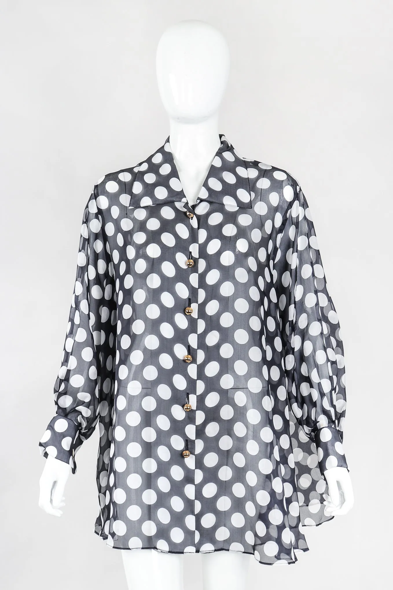 Organza Polka Dot Swing Shirt