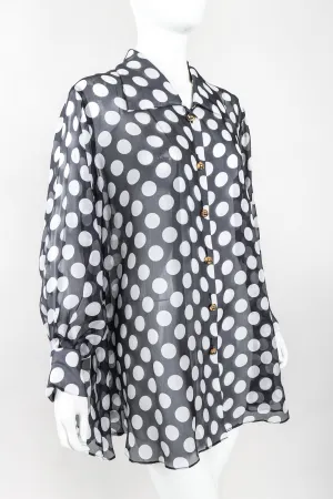 Organza Polka Dot Swing Shirt