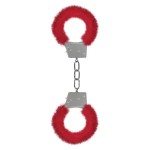 Ouch Beginner's Handcuffs Furry-Red